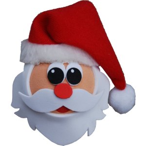 Xmas Christmas Jolly Santa Car Aerial Topper Ball Antenna or Dashboard Wobbler 
